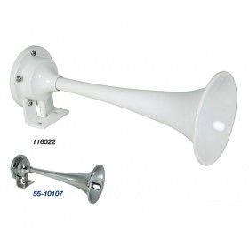 BEP Single Trumpet Mini Air Horns - Brass - White Epoxy Coated