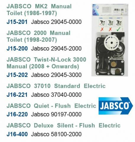 Service Kits - Jabsco Toilets
